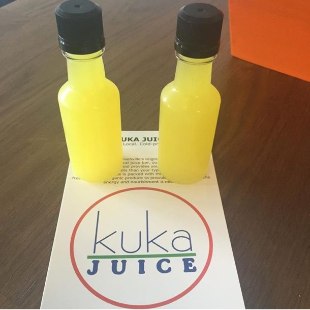 Delicious ginger shots from KUKA Juice!