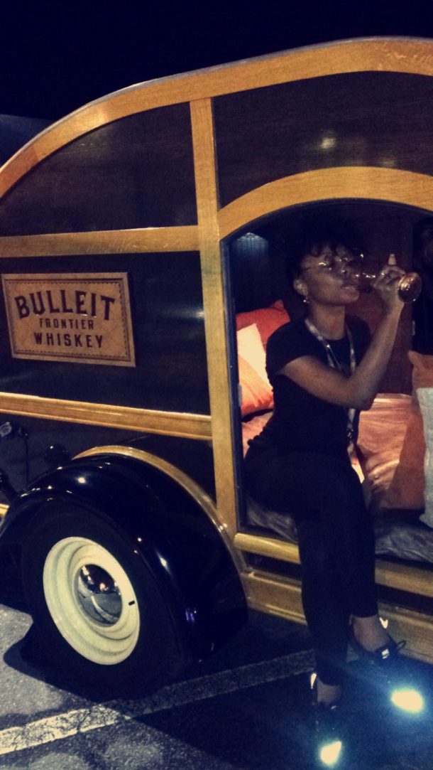 In the Bulleit mobile lounge